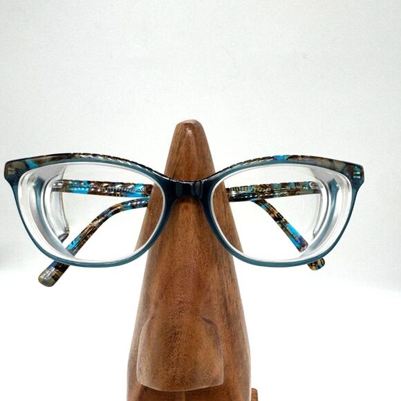 Scott Harris Europa Eyeglass Frame SH558C3 Clear Blue Tortoise Cat Eye 55-15-138 - Picture 1 of 8